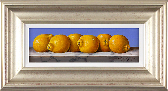 Raymond Campbell, Original oil painting on panel, Lemons