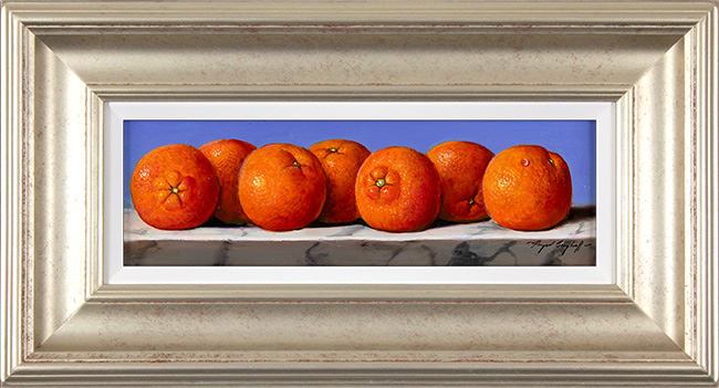 Raymond Campbell, Original oil painting on panel, Oranges