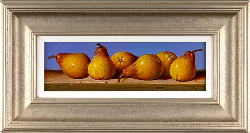 Raymond Campbell, Original oil painting on panel, Pears
