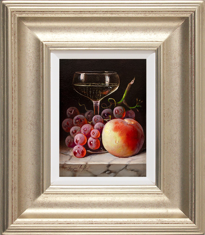 Raymond Campbell, Original oil painting on panel, Still Life with Fruit