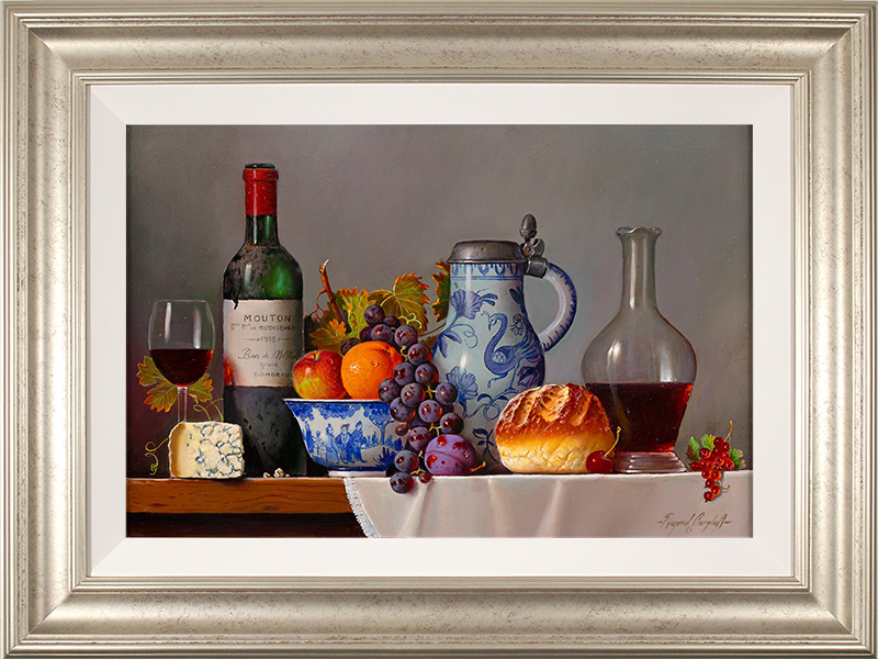 Raymond Campbell, Original oil painting on panel, Feast for the Senses