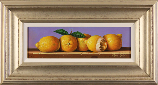 Raymond Campbell, Original oil painting on panel, Lemons, click to enlarge