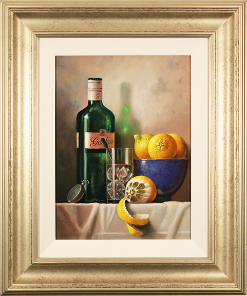 Raymond Campbell, Original oil painting on panel, Gin and Tonic Time