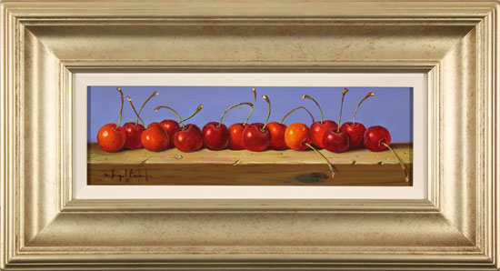 Raymond Campbell, Original oil painting on panel, Cherries, click to enlarge