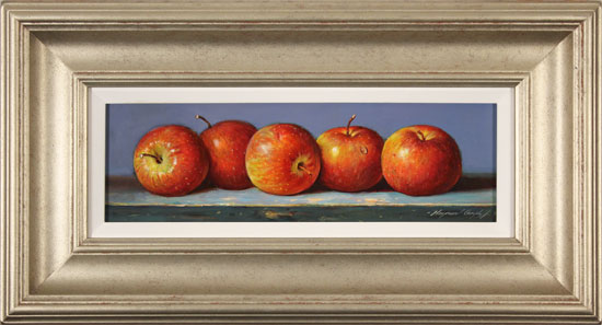 Raymond Campbell, Original oil painting on panel, Apples, click to enlarge