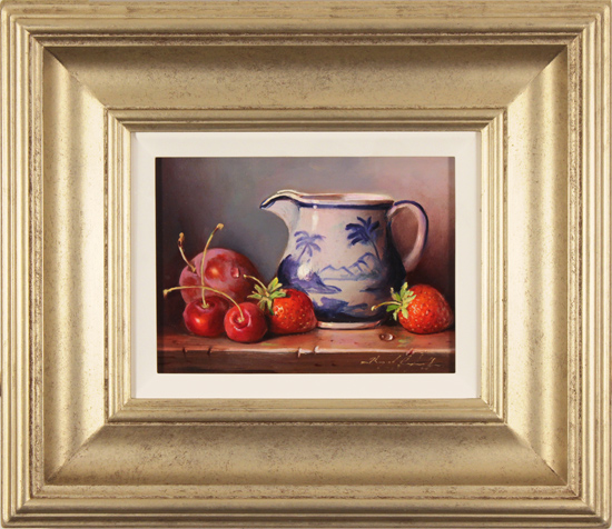 Raymond Campbell, Original oil painting on panel, Fruit and Cream, click to enlarge