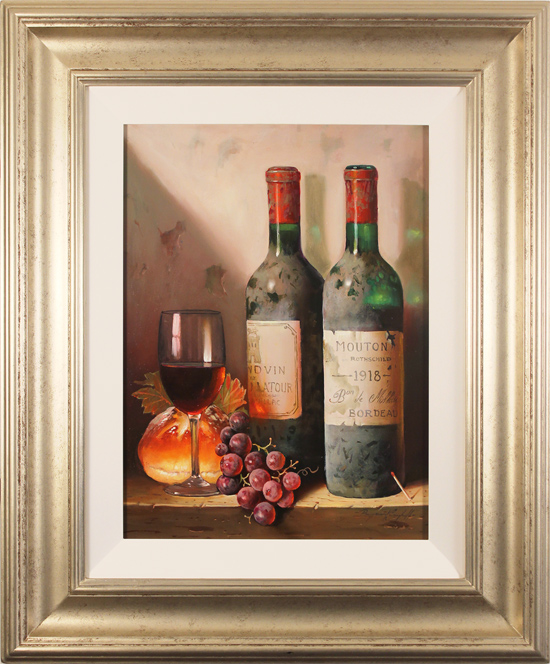 Raymond Campbell, Original oil painting on panel, Mouton Rothschild, 1918, click to enlarge