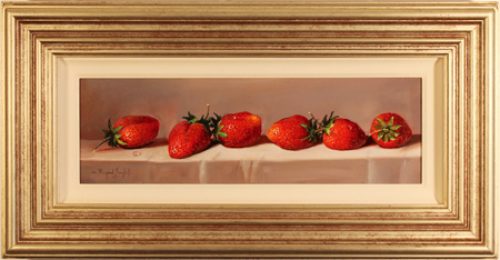 Raymond Campbell, Original oil painting on panel, Strawberries, Still Life, click to enlarge