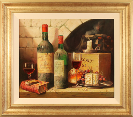 Raymond Campbell, Original oil painting on panel, Chateau De Sales 1970, click to enlarge