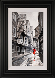 Richard Telford, Original oil painting on panel, Quiet of the Shambles, York