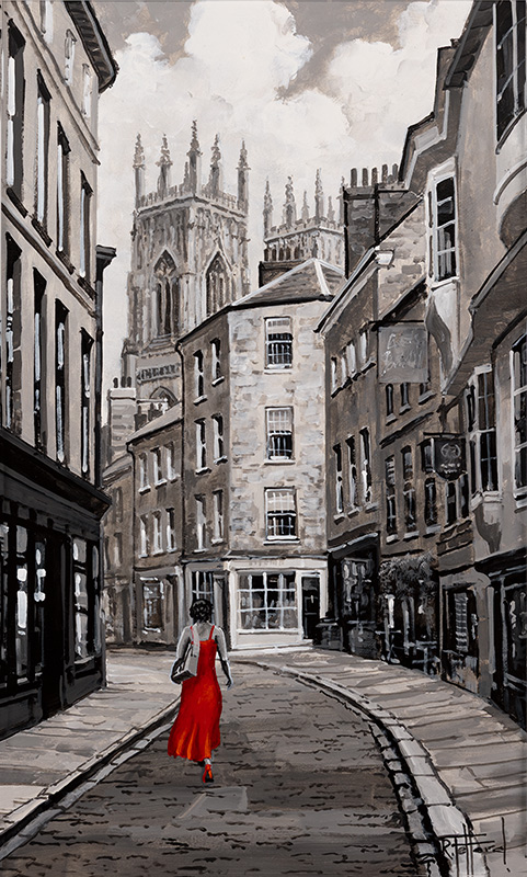 Richard Telford, Original oil painting on panel, Summer Breeze, York