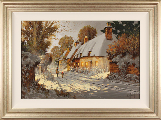 Richard Telford, Original oil painting on panel, A Winter's Walk