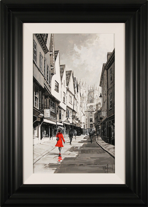 Richard Telford, Original oil painting on panel, Stroll Down The Shambles, click to enlarge