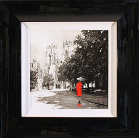 Richard Telford, Original oil painting on panel, Red Coat And The Minster, click to enlarge