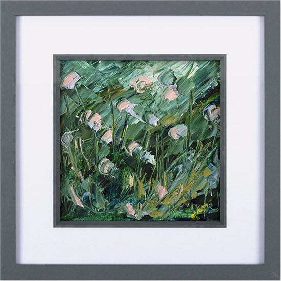 Rupert Aker, Original oil painting on paper, Flowering Chives