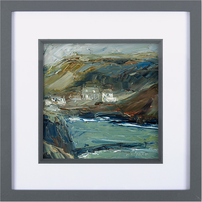 Rupert Aker, Original oil painting on paper, Port Isaac, Dawn, click to enlarge