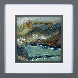 Rupert Aker, Original oil painting on paper, Port Isaac, Dawn