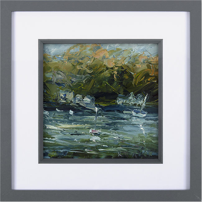 Rupert Aker, Original oil painting on paper, Bodinnick