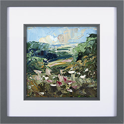 Rupert Aker, Original oil painting on paper, Beyond the Garden