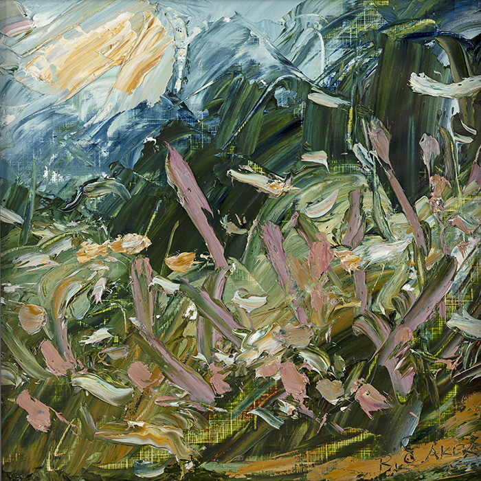 Rupert Aker, Original oil painting on paper, Autumnal Evening