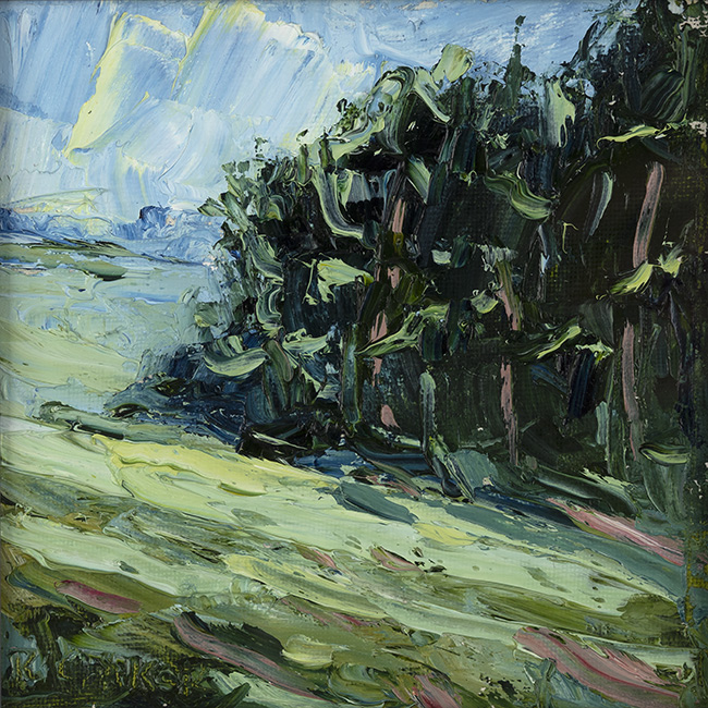 Rupert Aker, Original oil painting on paper, Wheat, Miserden