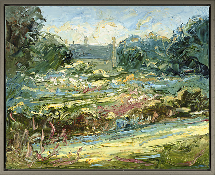 Rupert Aker, Original oil painting on panel, Cottage Gardens