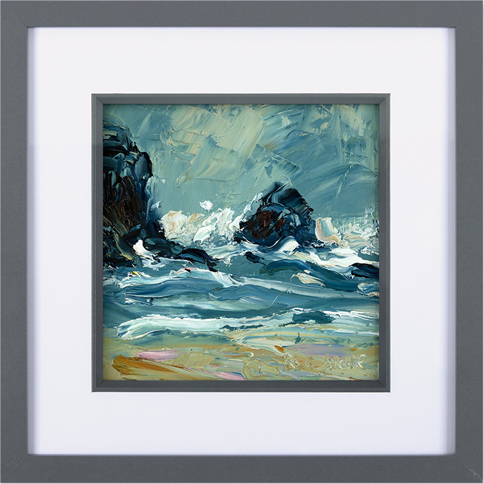 Rupert Aker, Original oil painting on paper, Porthmissen, Autumn