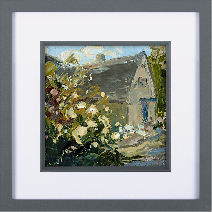 Rupert Aker, Original oil painting on paper, Cottage Garden