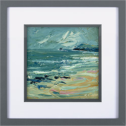 Rupert Aker, Original oil painting on paper, Constantine Bay