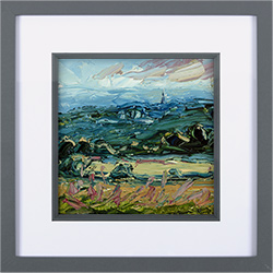 Rupert Aker, Original oil painting on paper, Painswick, Evening