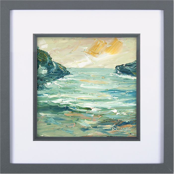 Rupert Aker, Original oil painting on paper, Port Gaverne