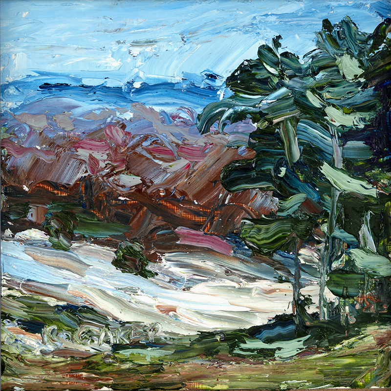 Rupert Aker, Original oil painting on paper, January Morning