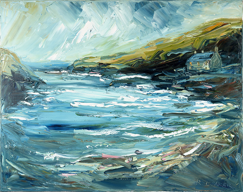 Rupert Aker, Original oil painting on canvas, Port Quin