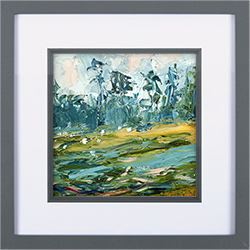 Rupert Aker, Original oil painting on paper, North Hills, Summer