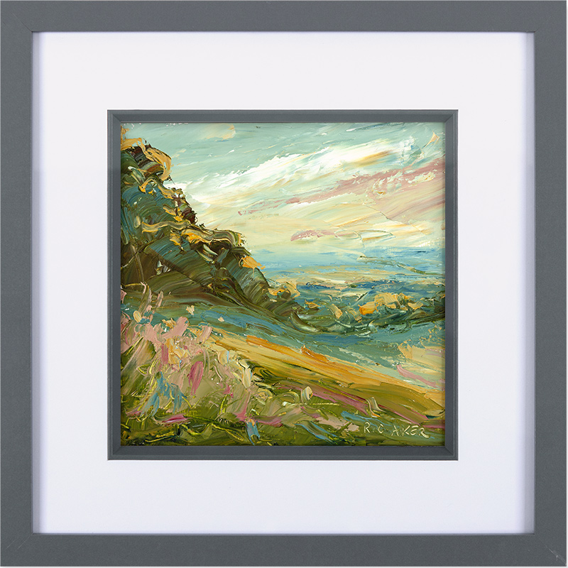Rupert Aker, Original oil painting on paper, Cotswold Sunset