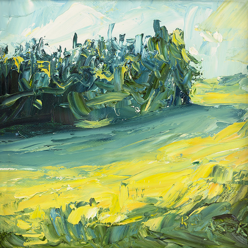 Rupert Aker, Original oil painting on paper, Oilseed, Wishanger