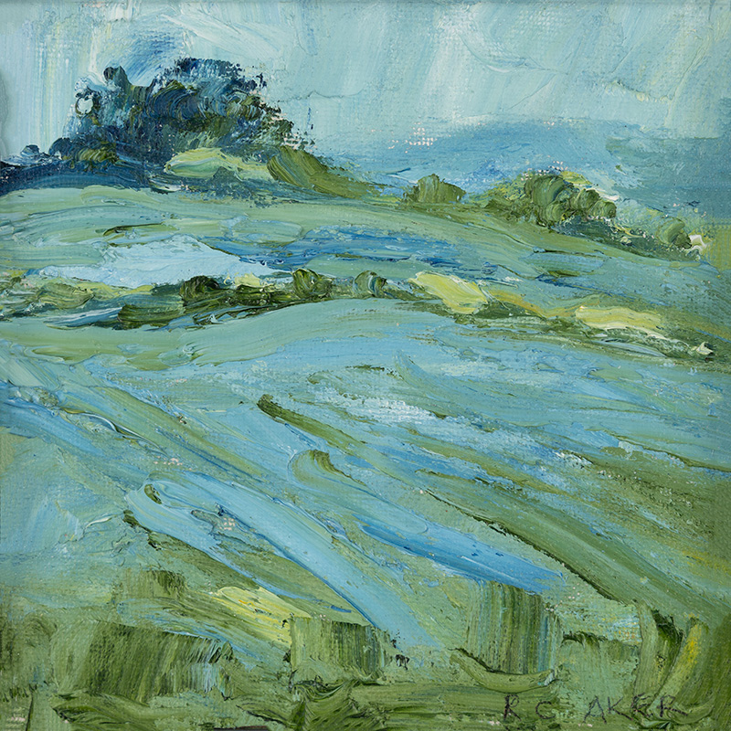 Rupert Aker, Original oil painting on paper, Linseed, Stanton