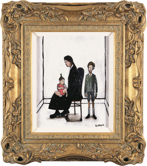 Sean Durkin, Original oil painting on panel, Sibling Rivalry