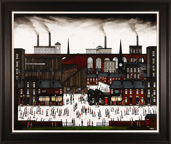 Sean Durkin, Original oil painting on panel, Match Day in Royston Vasey 