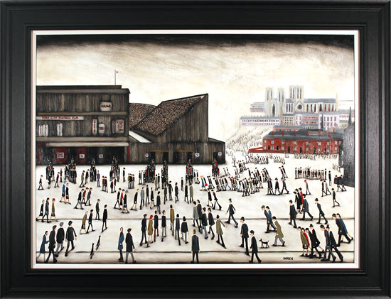 Sean Durkin, Original oil painting on panel, Off to the Match