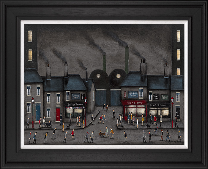 Sean Durkin, Original oil painting on panel, Grey Sky at Night