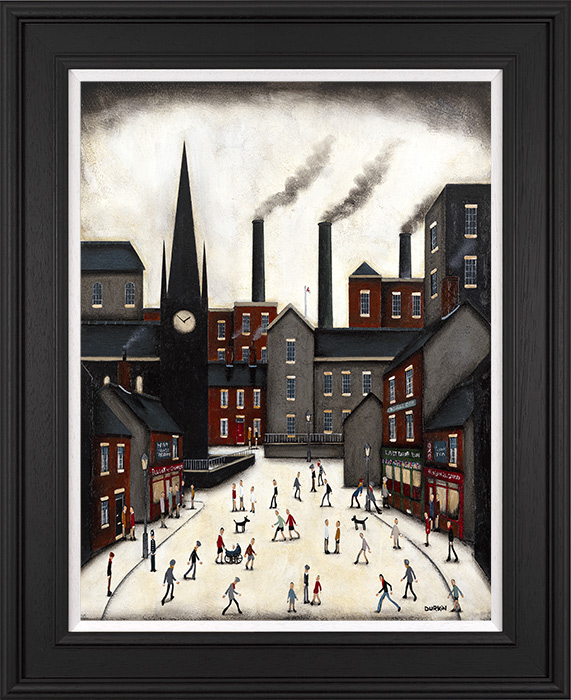 Sean Durkin, Original oil painting on panel, Smokestack Skyline