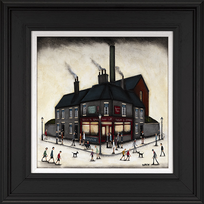 Sean Durkin, Original oil painting on panel, Down on the Corner