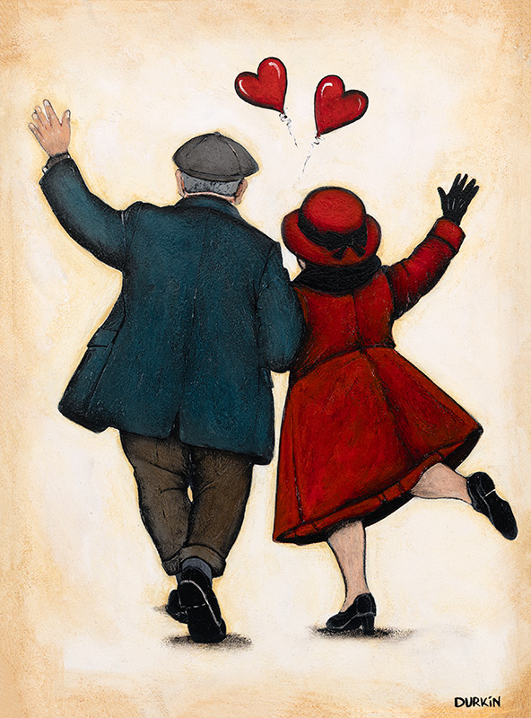 Sean Durkin, Original oil painting on panel, Away We Go