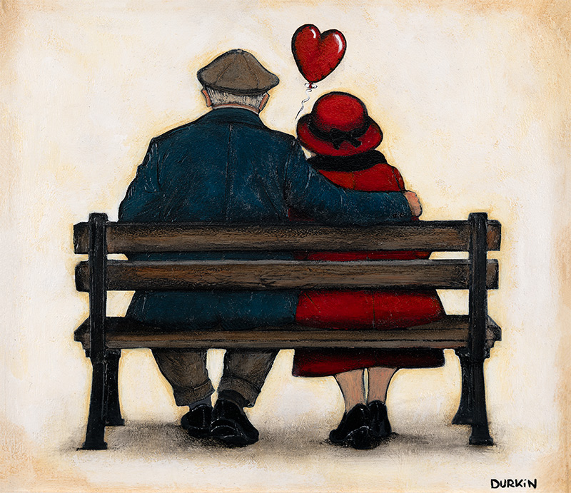 Sean Durkin, Original oil painting on panel, Together
