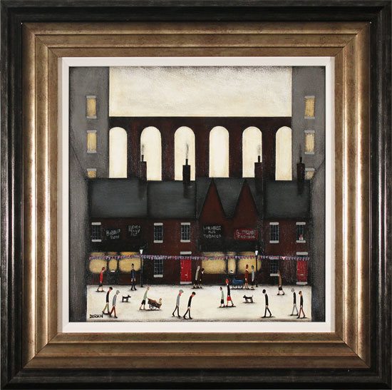 Sean Durkin, Original oil painting on panel, Mill Town Jubilee