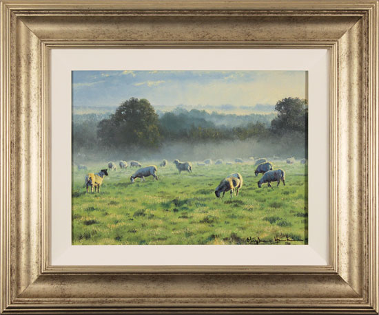 Stephen Hawkins, Original oil painting on canvas, Morning Pasture, click to enlarge