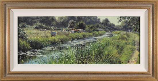 Stephen Hawkins, Original oil painting on canvas, Afternoon Grazing, click to enlarge