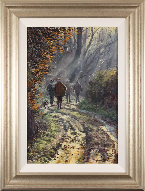 Stephen Hawkins, Original oil painting on canvas, Brisk Autumn Walk, click to enlarge