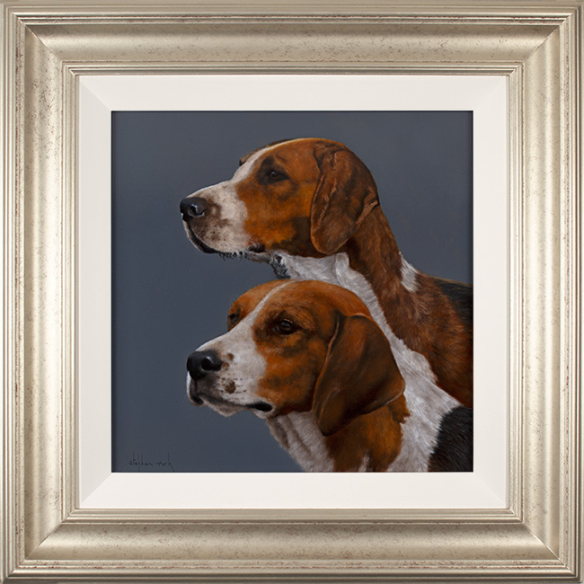 Stephen Park, Original oil painting on panel, Hounds